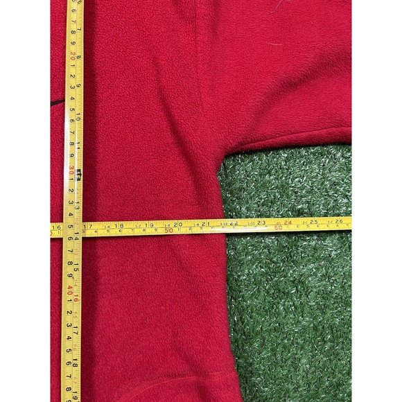 Vintage Nike Mens MD Sweater Red Fleece 1/4 Zip Long Sleeve Classic Logo Swoosh - Picture 6 of 8